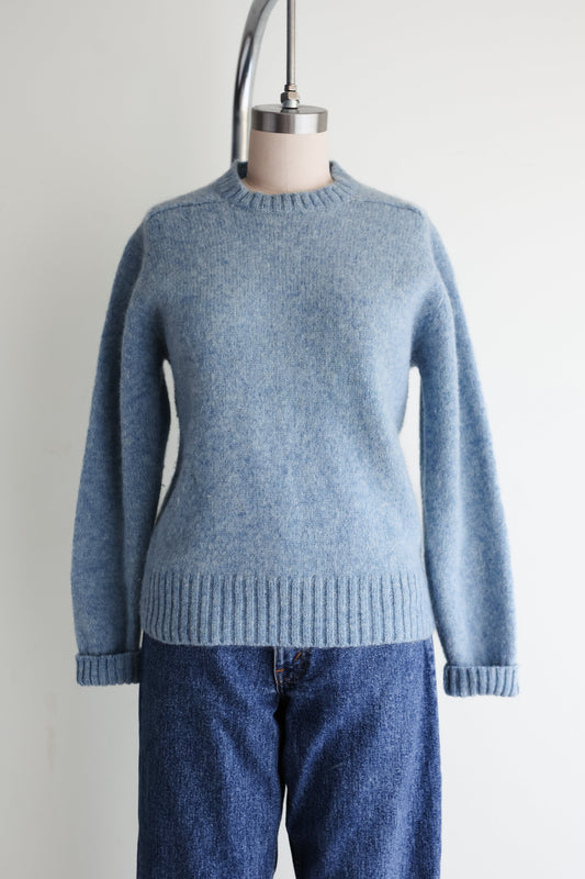 vintage light blue shetland sweater (S)