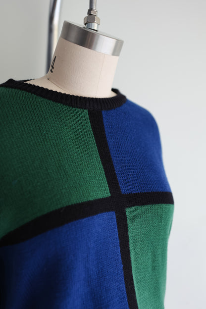 vintage color block sweater (S)
