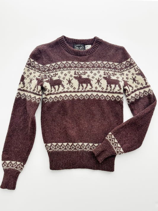 vintage mountain wool winter sweater (M)