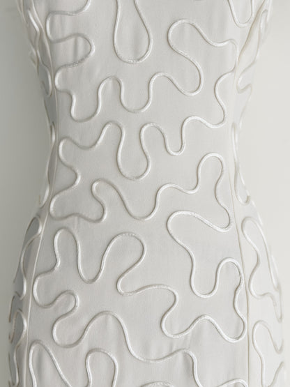 vintage cream soutache dress (S/M)