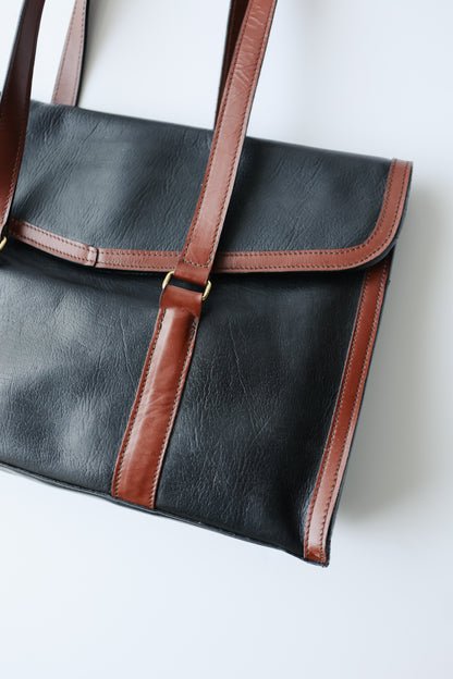 vintage leather messenger bag