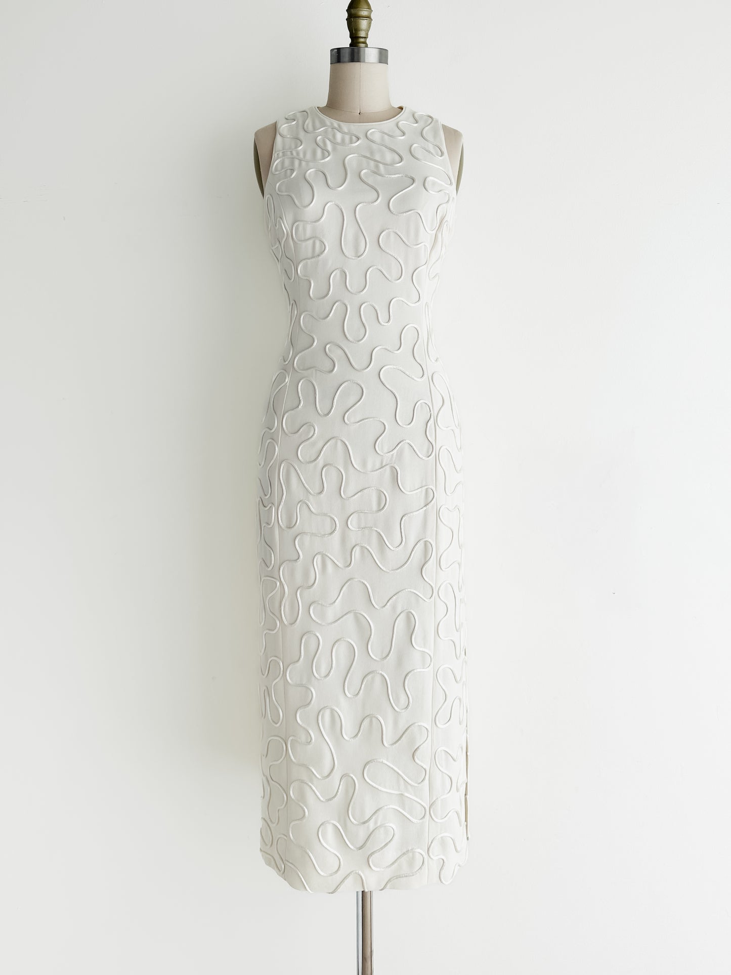 vintage cream soutache dress (S/M)