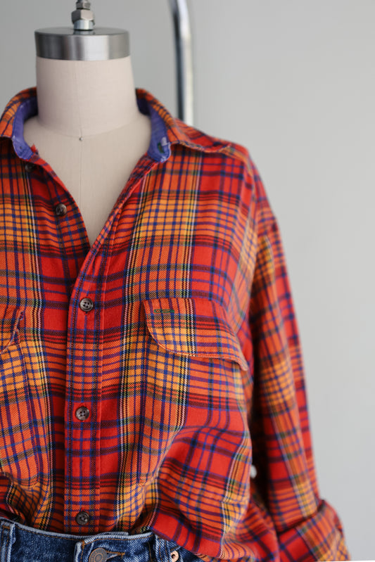 vintage plaid flannel shirt (M/L)