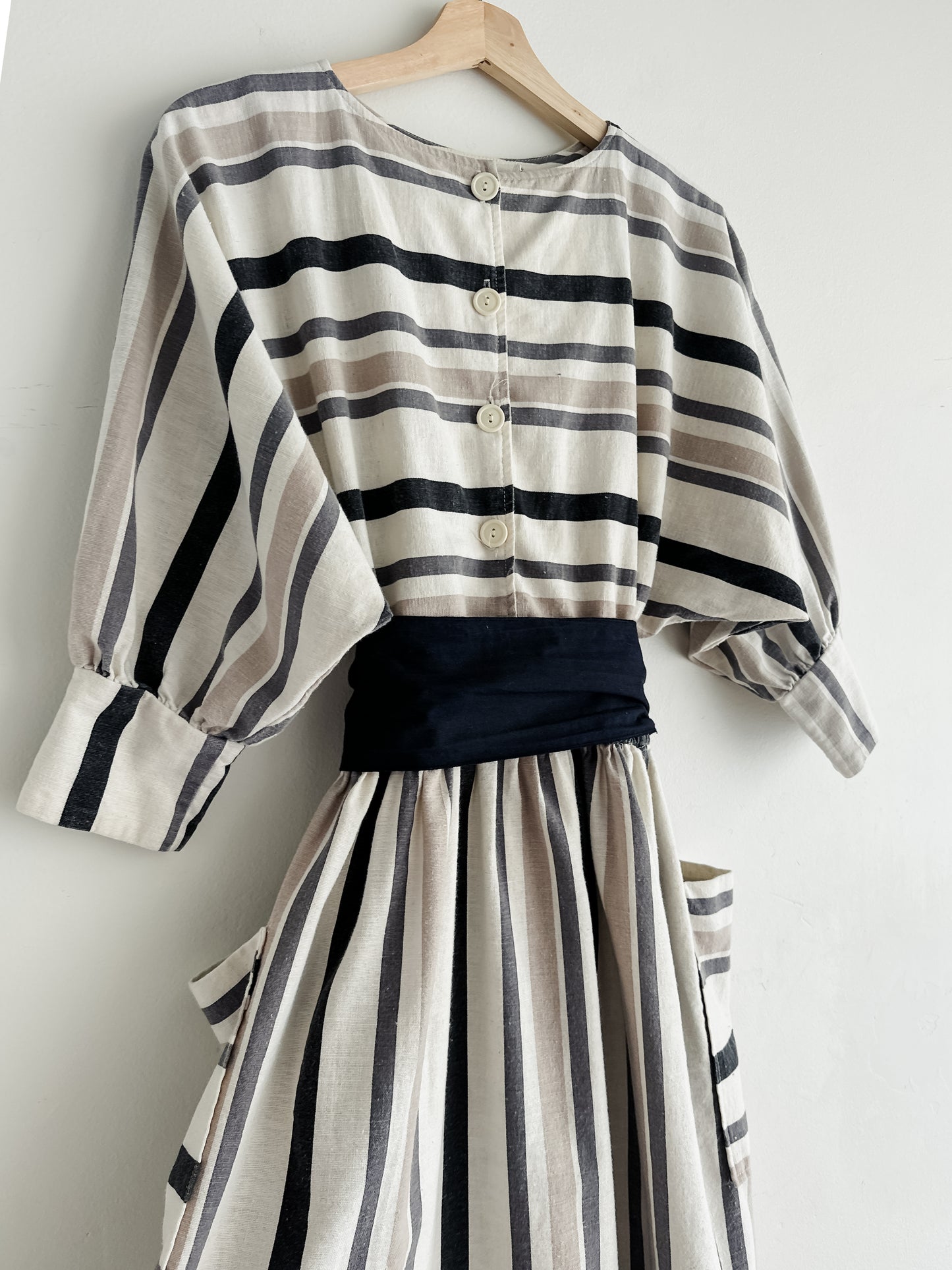 vintage striped woven dress (S)