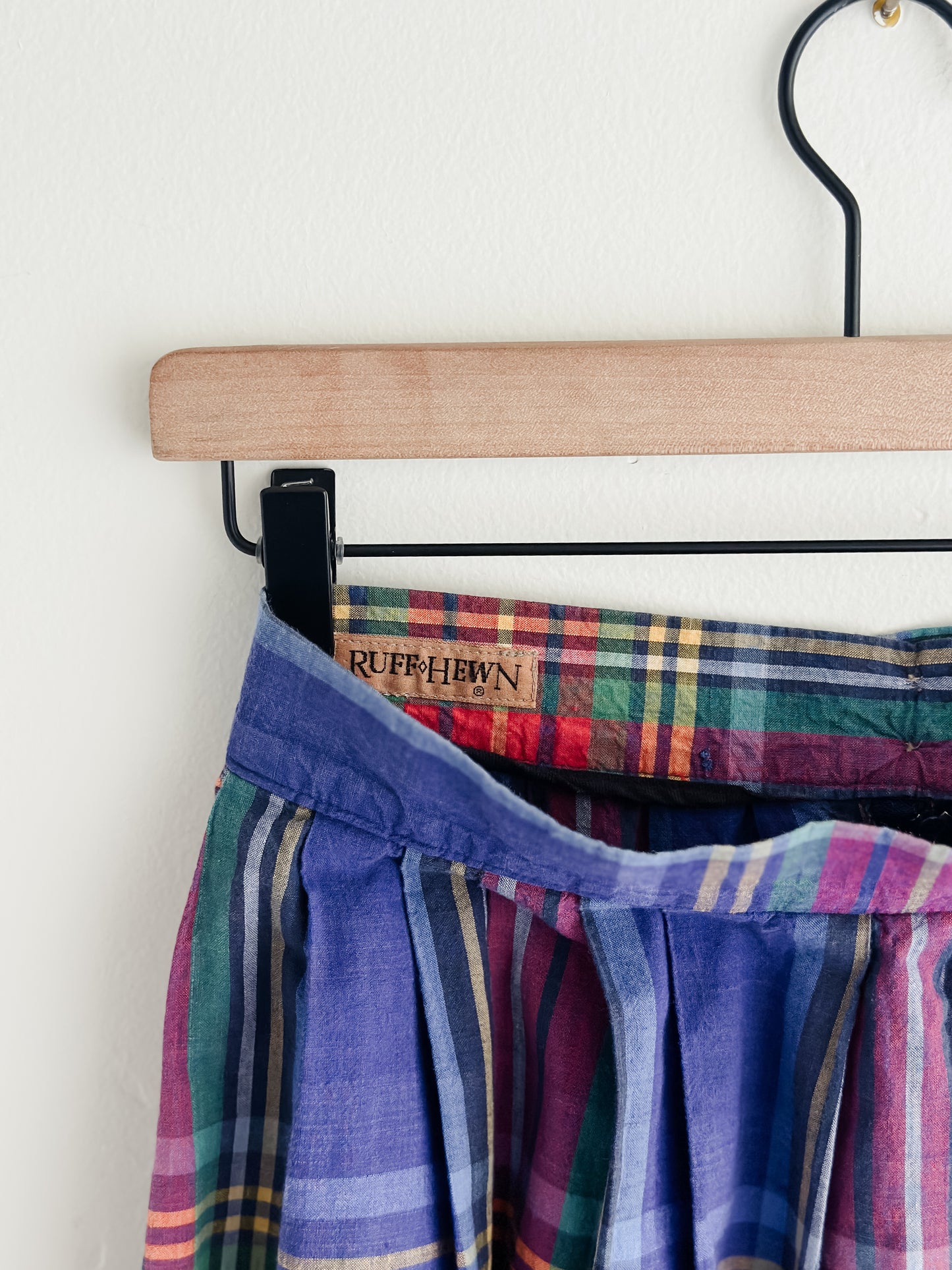 vintage madras cotton skirt (S)