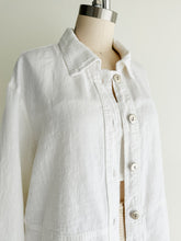 Load image into Gallery viewer, vintage white linen jacket (M)
