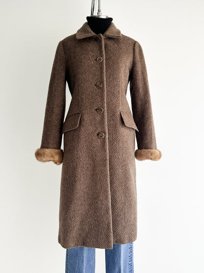 vintage wool winter coat (S)