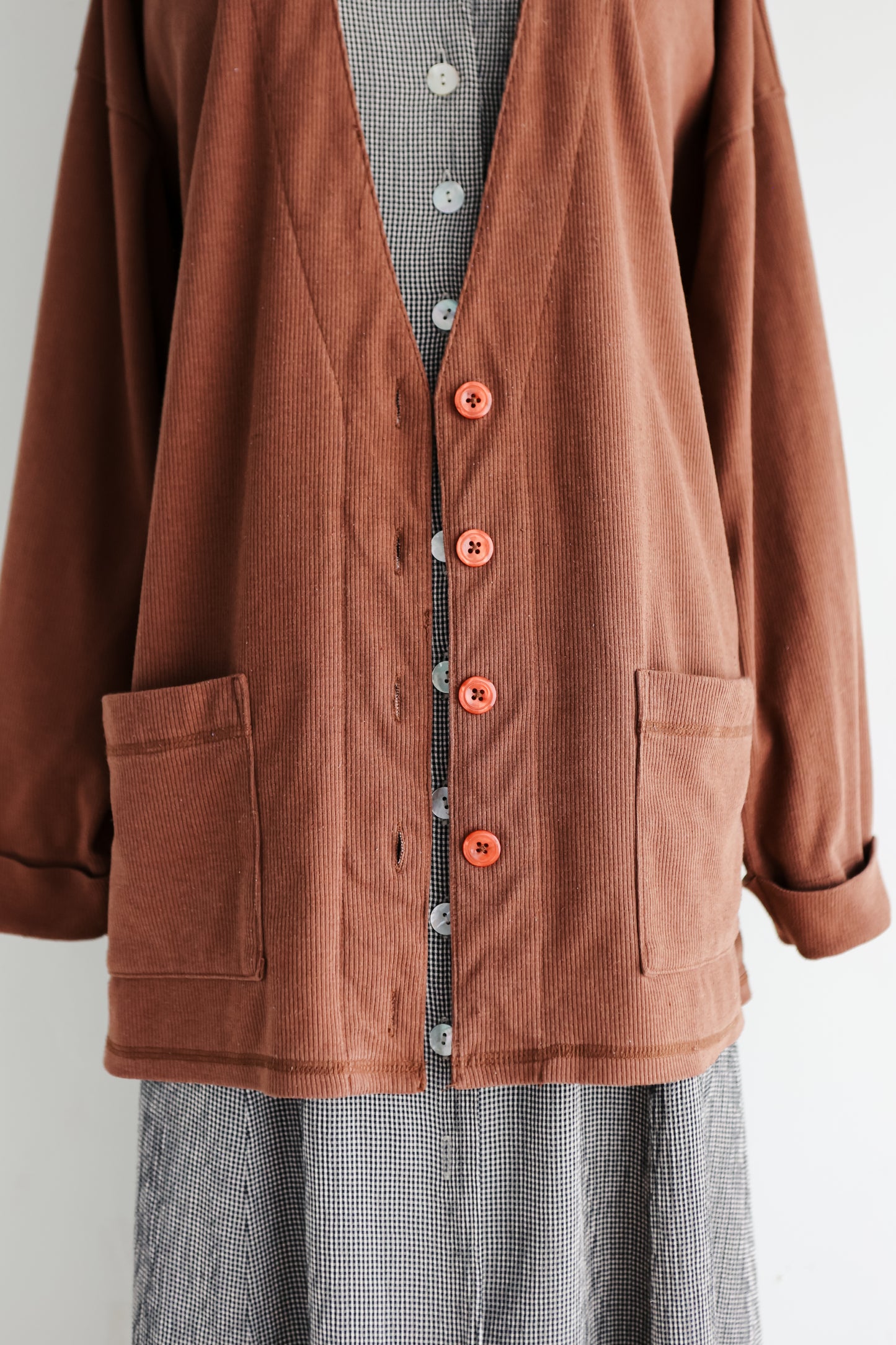 vintage clay cotton cardigan (M)