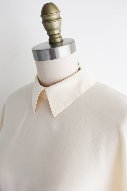 vintage crepe silk blouse (S)