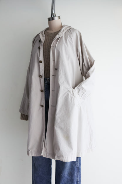 vintage canvas hooded swing jacket (M)