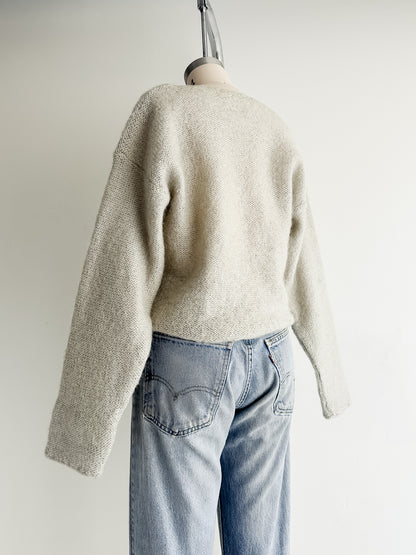 vintage ash grey mohair sweater (M)