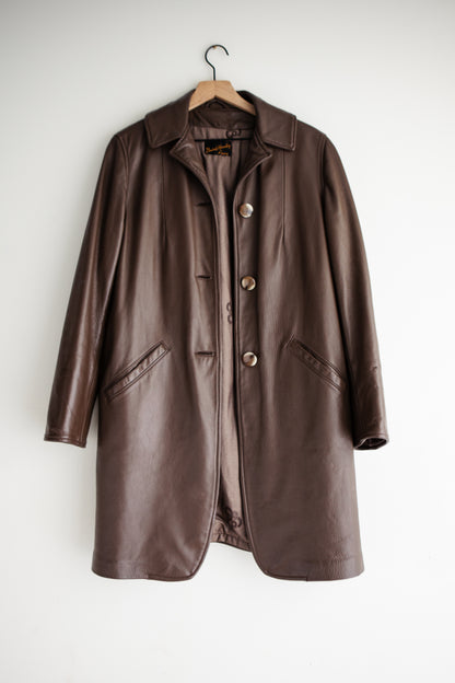 vintage soft leather coat (M)