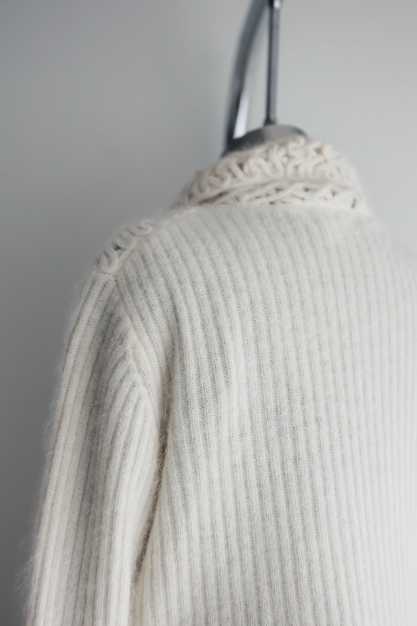 vintage cream angora cardigan (S/M)