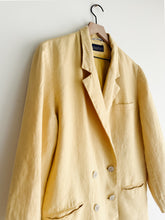 Load image into Gallery viewer, vintage chamomile linen blazer (L)
