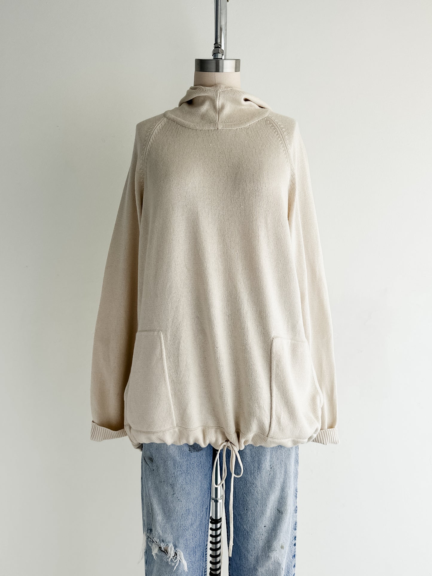 vintage silk-cashmere lounge sweater (L)