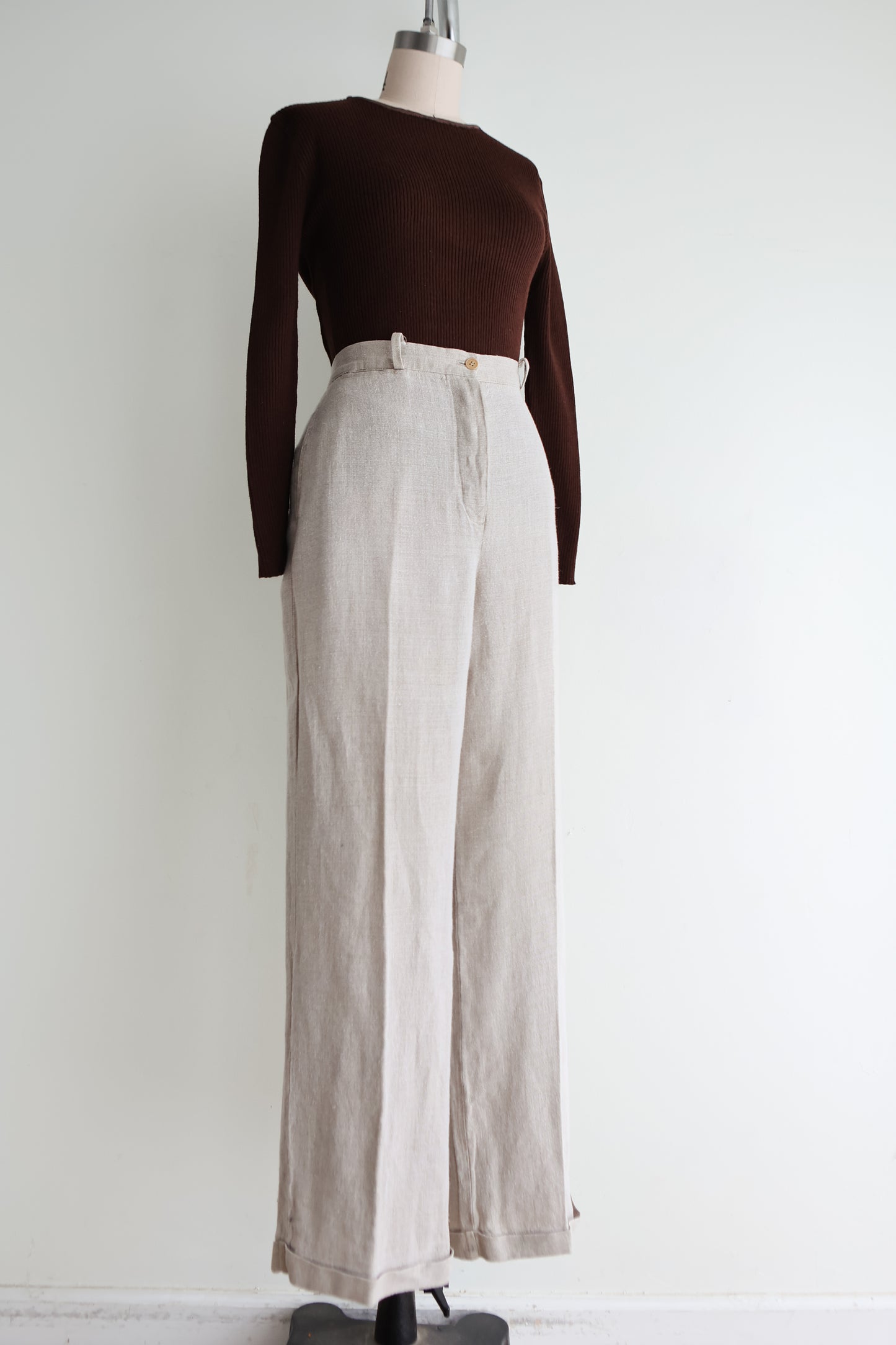 vintage linen trousers (M)