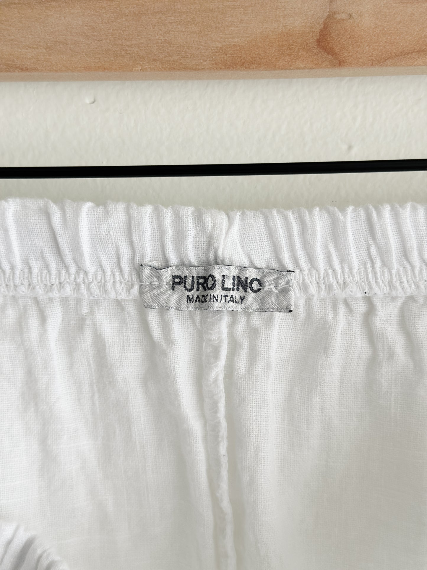 vintage white linen skirt (M)