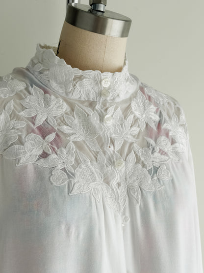 vintage white layering blouse (L)