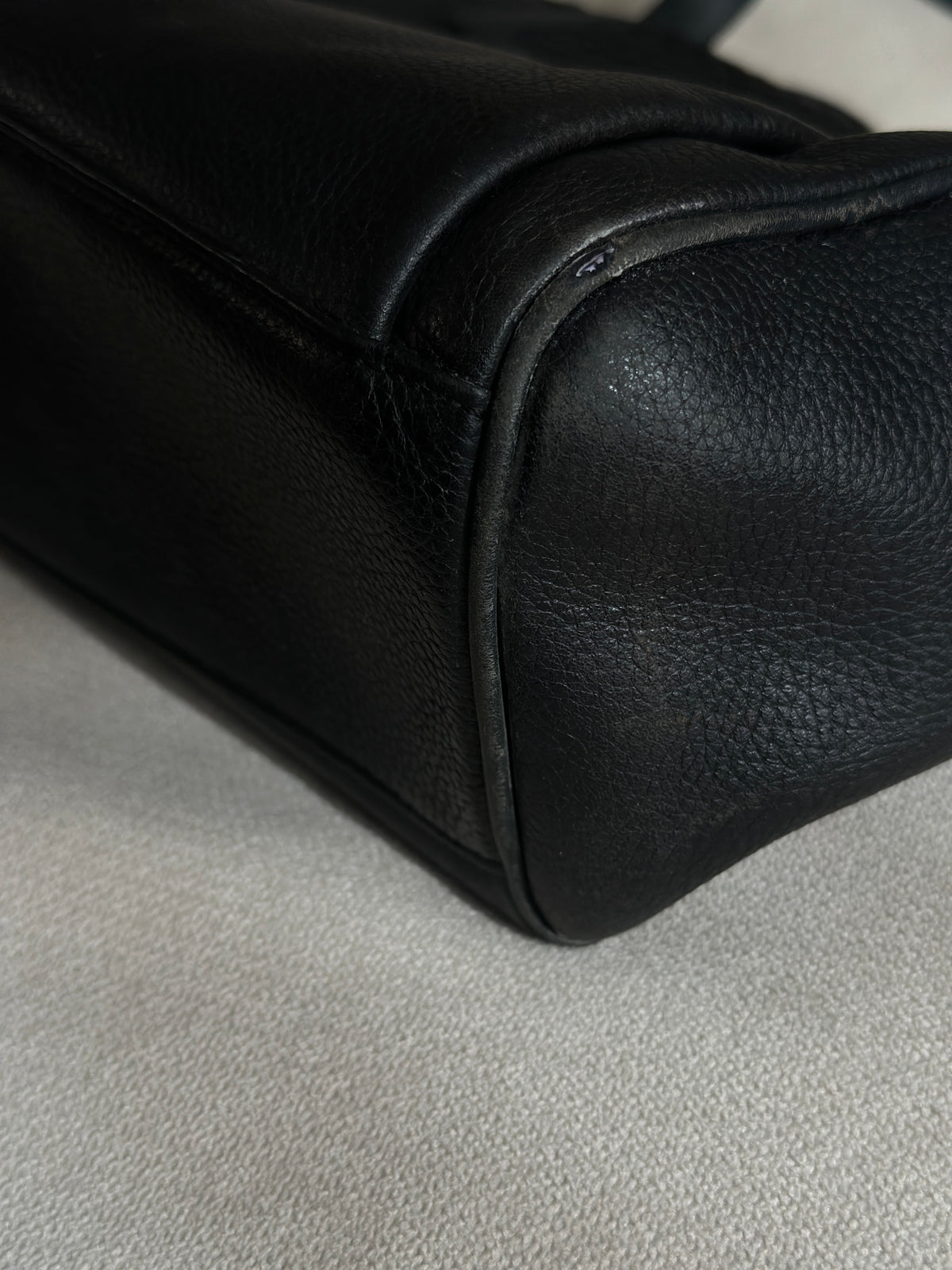 vintage Bally black pebbled leather Shoulder Bag