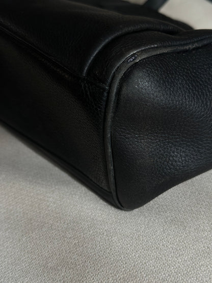 vintage Bally black pebbled leather Shoulder Bag