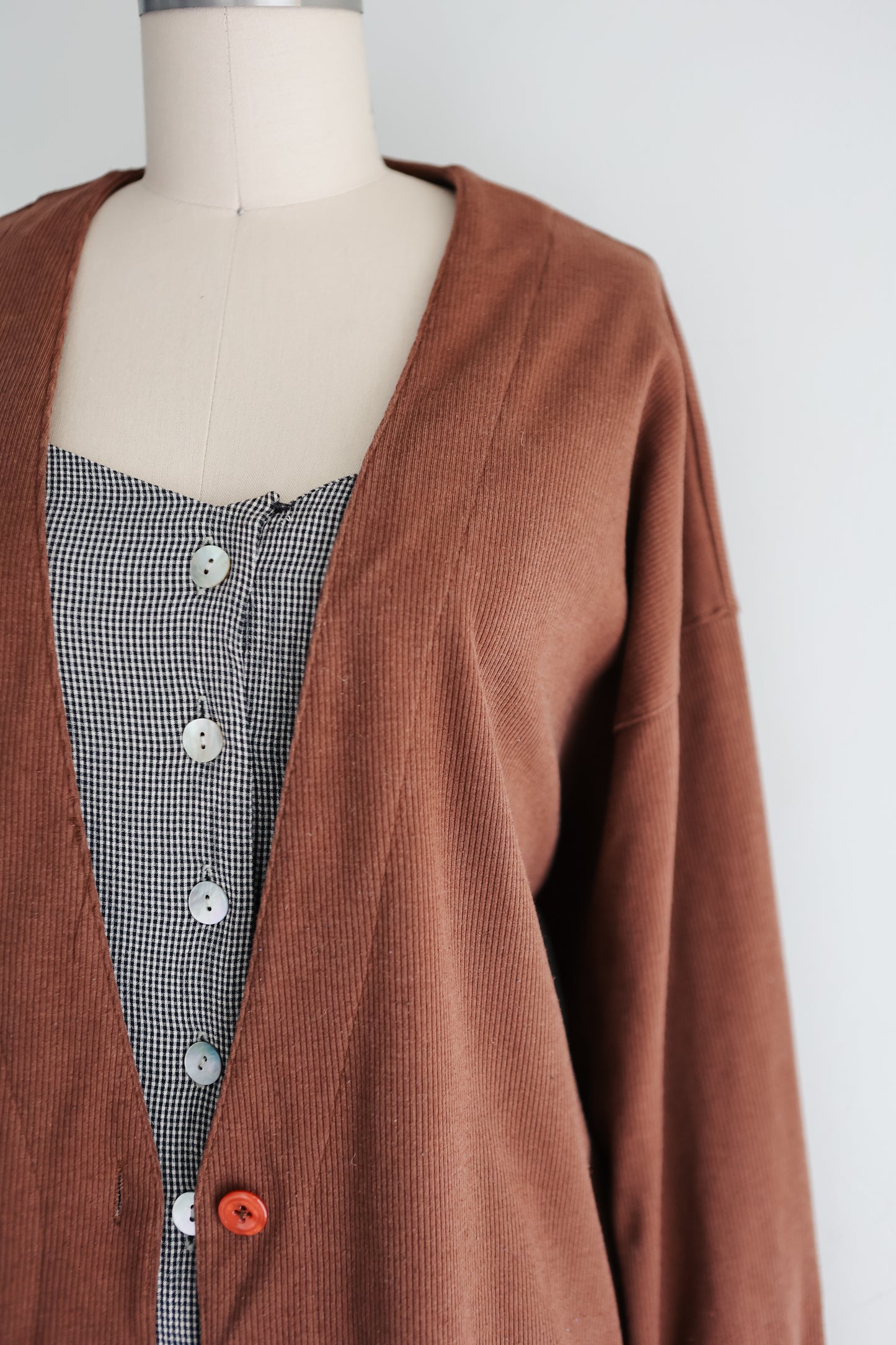vintage clay cotton cardigan (M)
