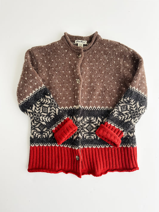 vintage wool-alpaca fair isle cardigan (M/L)