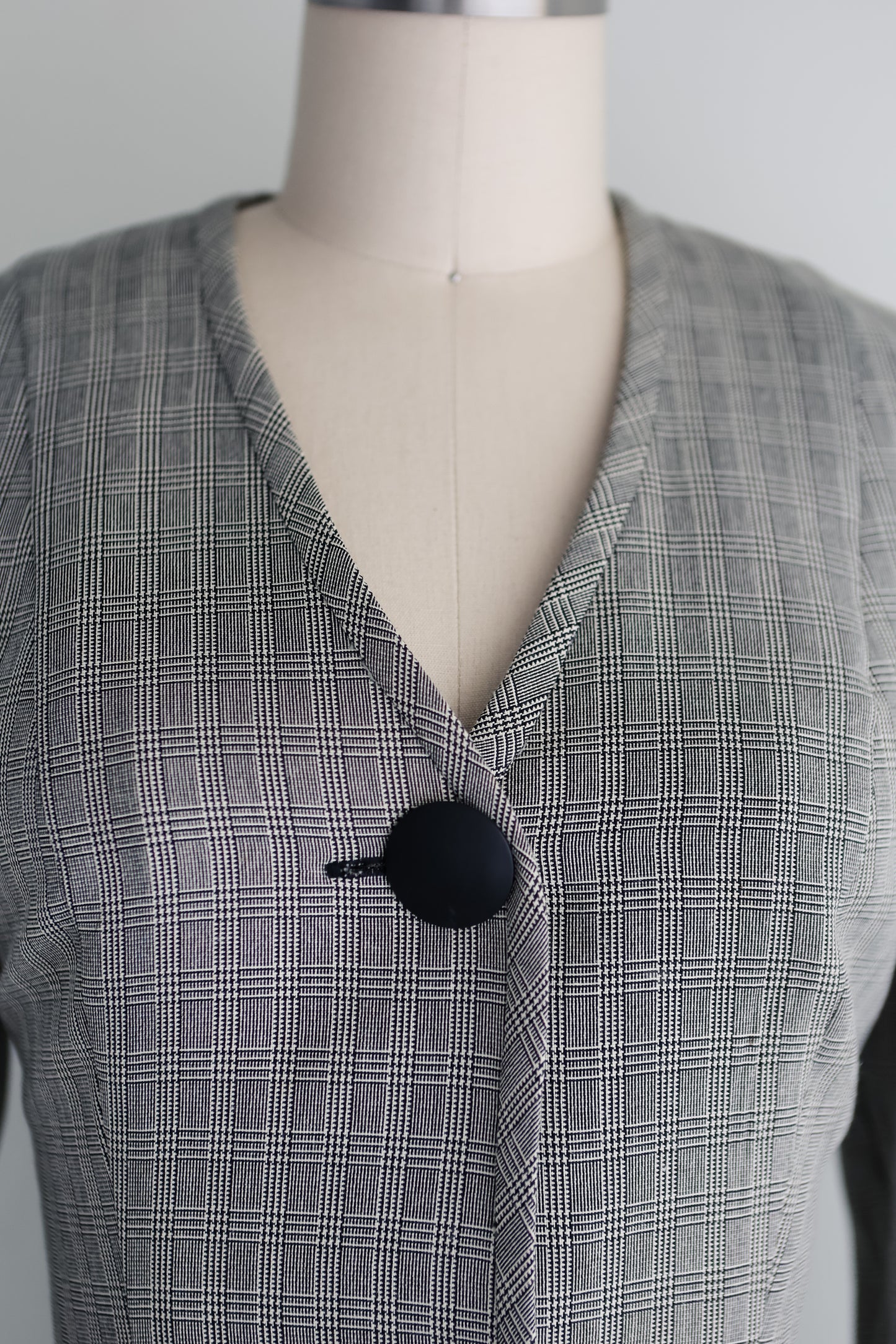 vintage plaid coat dress (S)
