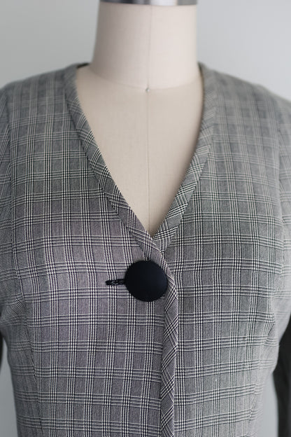 vintage plaid coat dress (S)