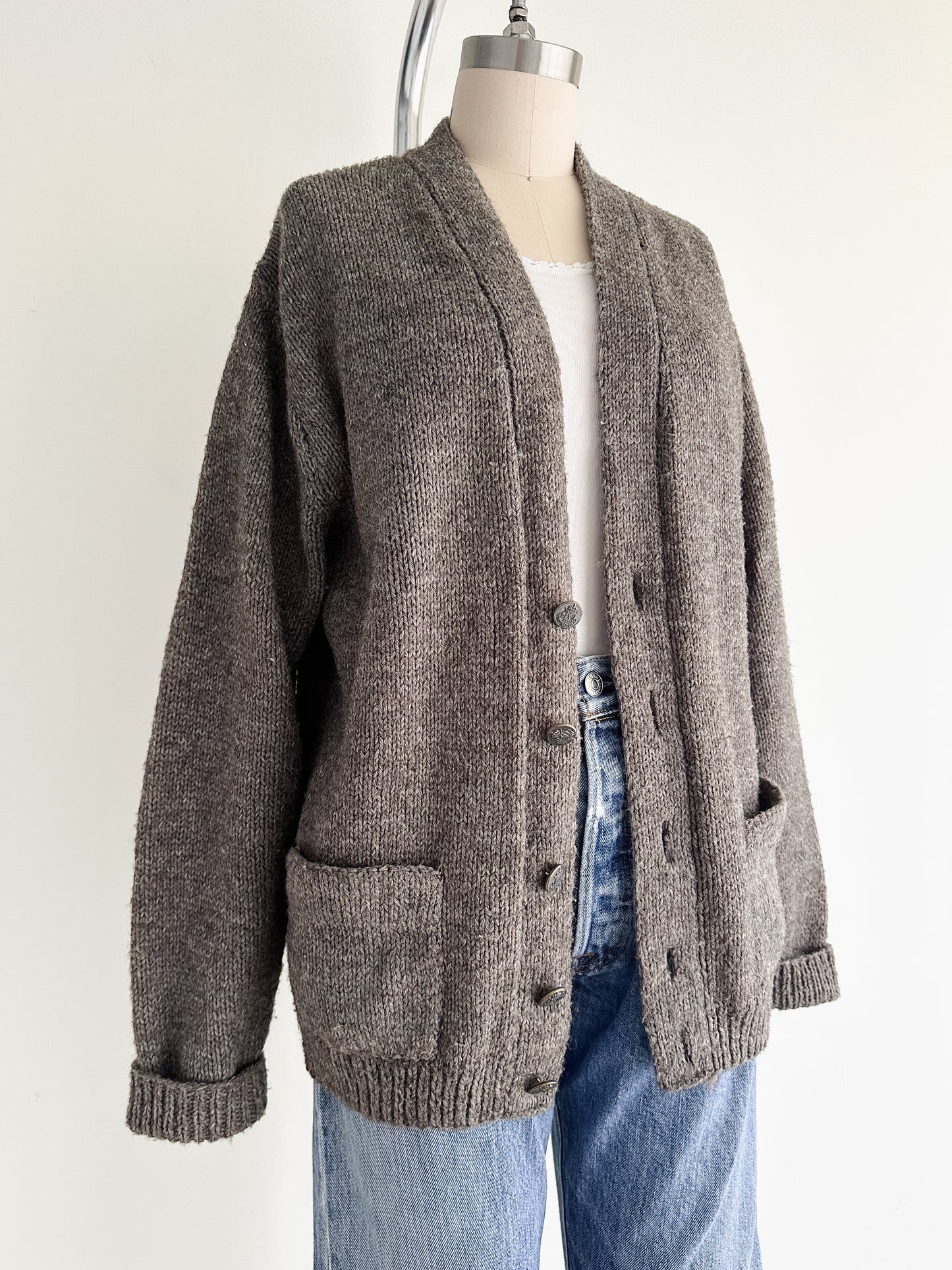 vintage hearth wool cardigan (M)