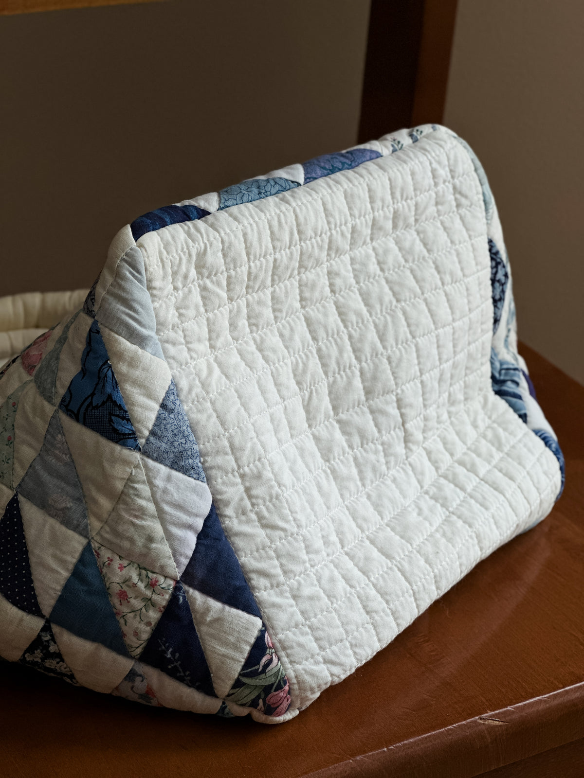 vintage patchwork quilted cotton bag