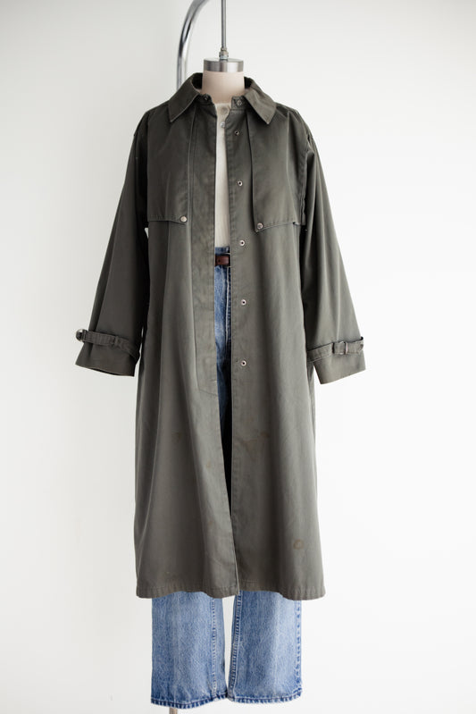 vintage canvas trench coat (M)