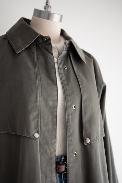 vintage canvas trench coat (M)