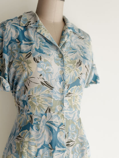 vintage botanical market dress (S/M)
