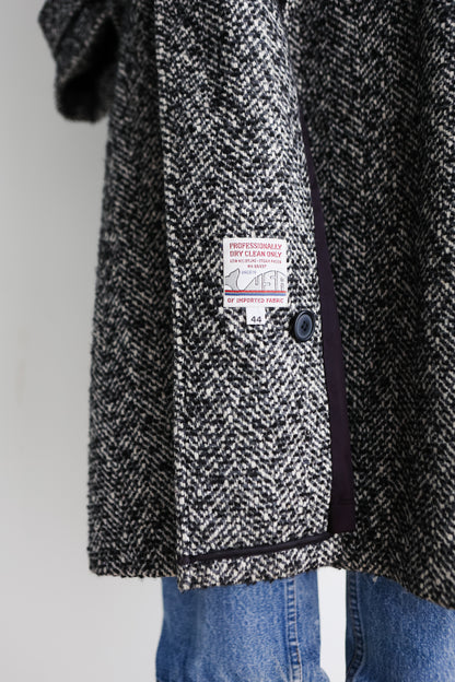 vintage tweed wool coat (L)
