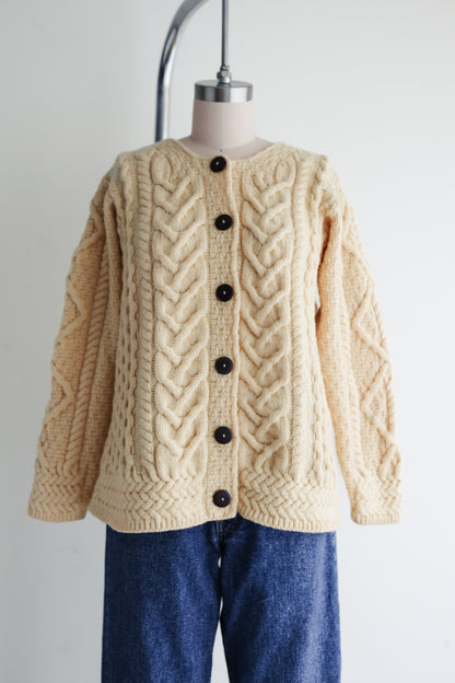 vintage Irish wool cardigan (M)