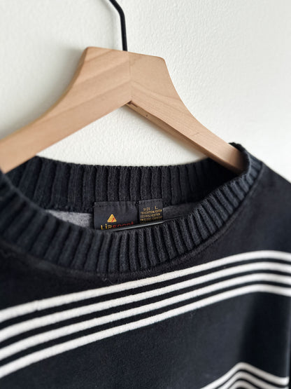 vintage striped velour sweatshirt (L)