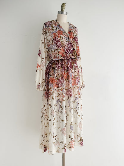 vintage sheer wrap dress (M)
