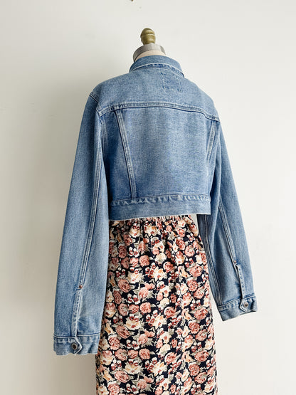 vintage denim crop jacket (S/M)