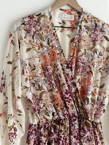 vintage sheer wrap dress (M)