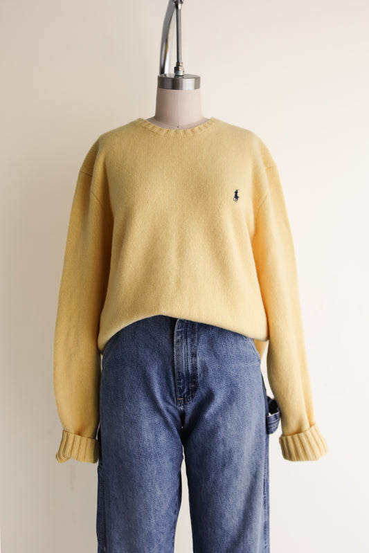 vintage butter cashmere Ralph Lauren sweater (XL)