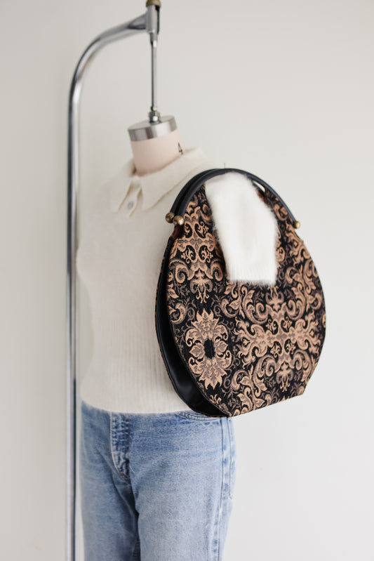vintage 60s tapestry handbag