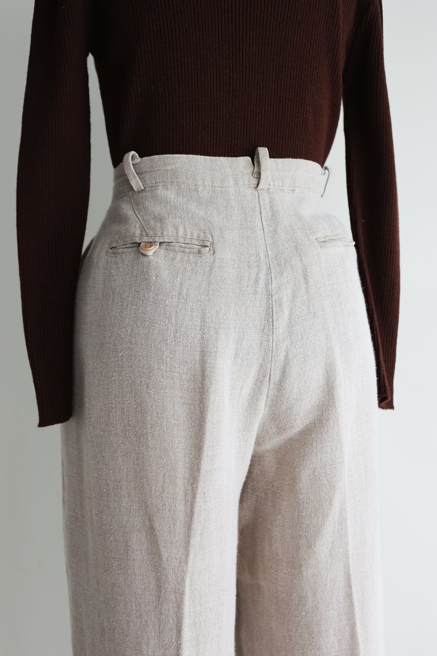 vintage linen trousers (M)