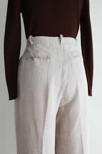 vintage linen trousers (M)