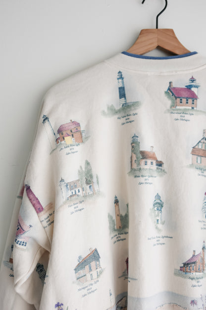 vintage lighthouse sweatshirt (L)