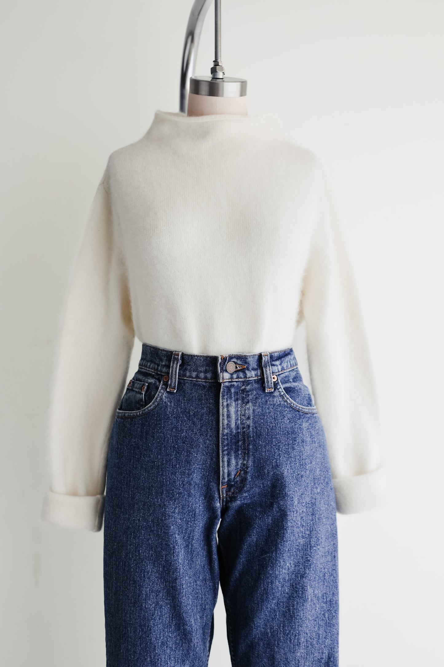 vintage angora cloud sweater (M)