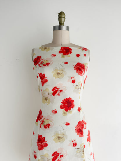 vintage floral mini dress (S/M)