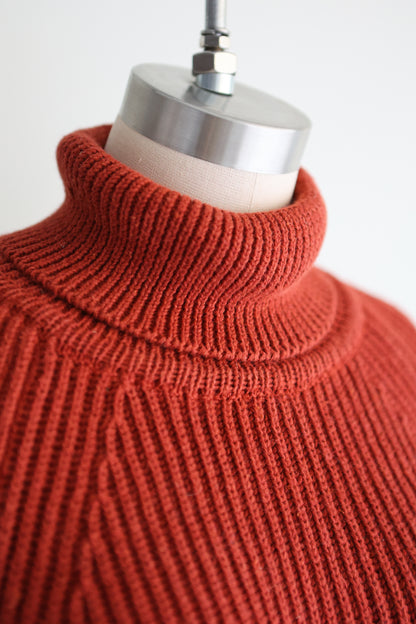 vintage rust cotton sweater (M)