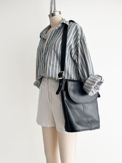 vintage black satchel bag