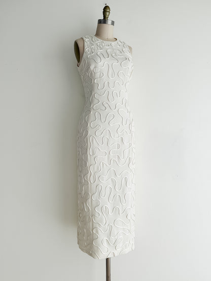 vintage cream soutache dress (S/M)