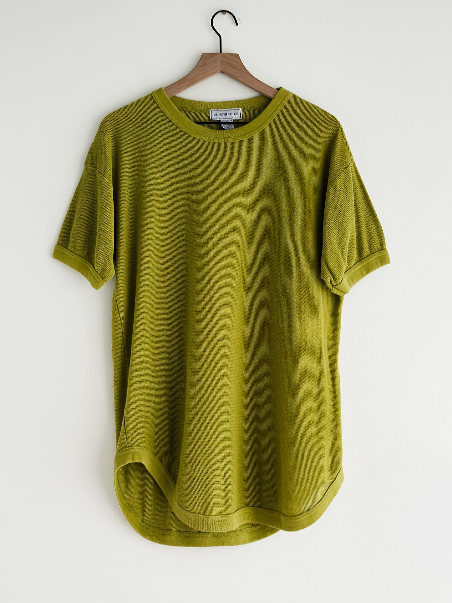 vintage chartreuse mesh cotton tee (M/L)